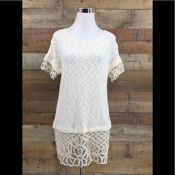Anthropologie Tops - Anthropologie Saturday‎ Sunday Woven Crochet Top